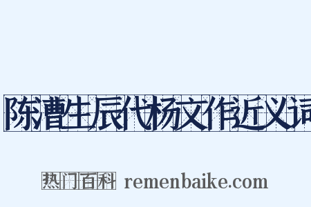 陈漕生辰代杨文作近义词是什么意思的图片